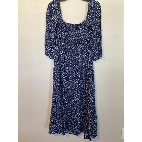 Reformation Inori Midi Floral Dress in Twilight SZ 8 - Picture 3 of 11